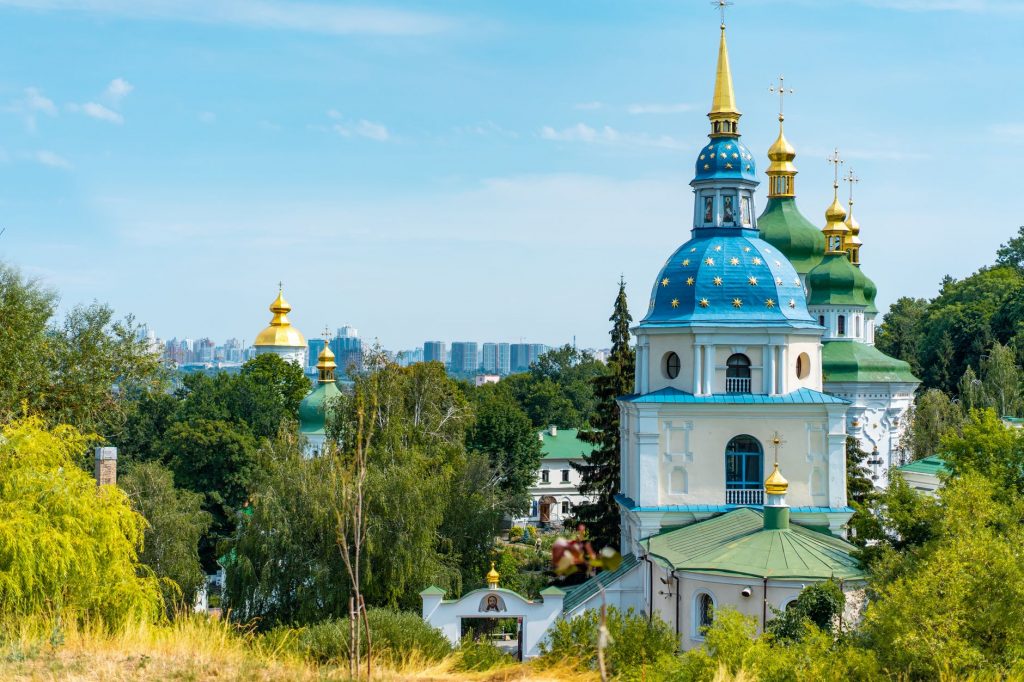 Kyiv Cathedral Burns After Russian Strikes